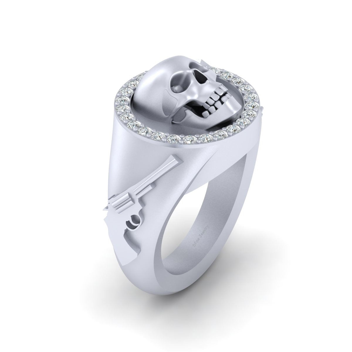 GANGSTER SKULL WEDDING RING