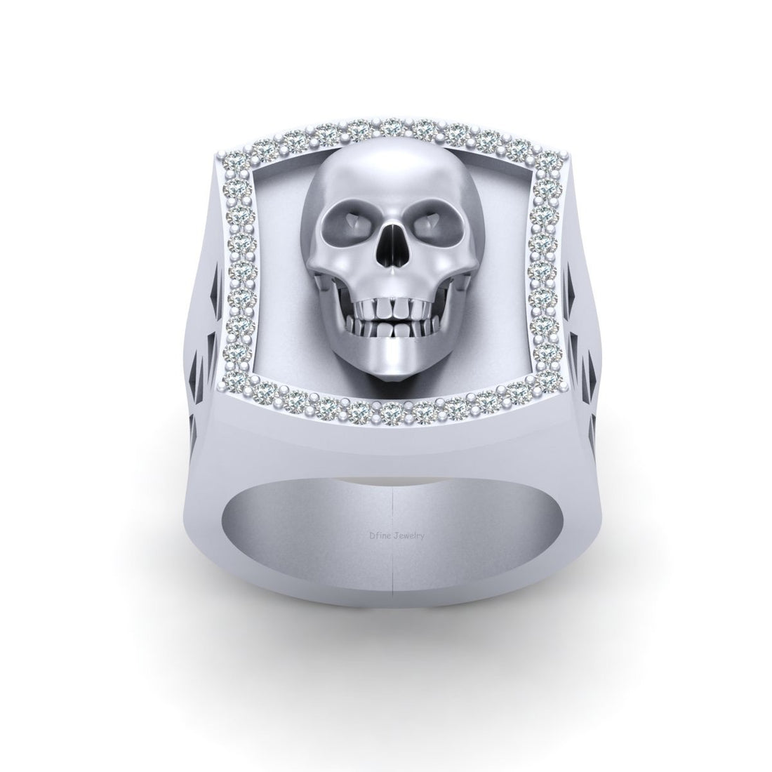 Skull Biker Wedding Band