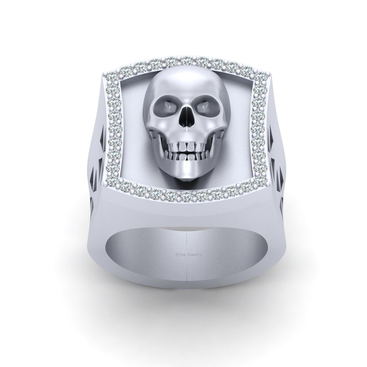 Skull Biker Wedding Band