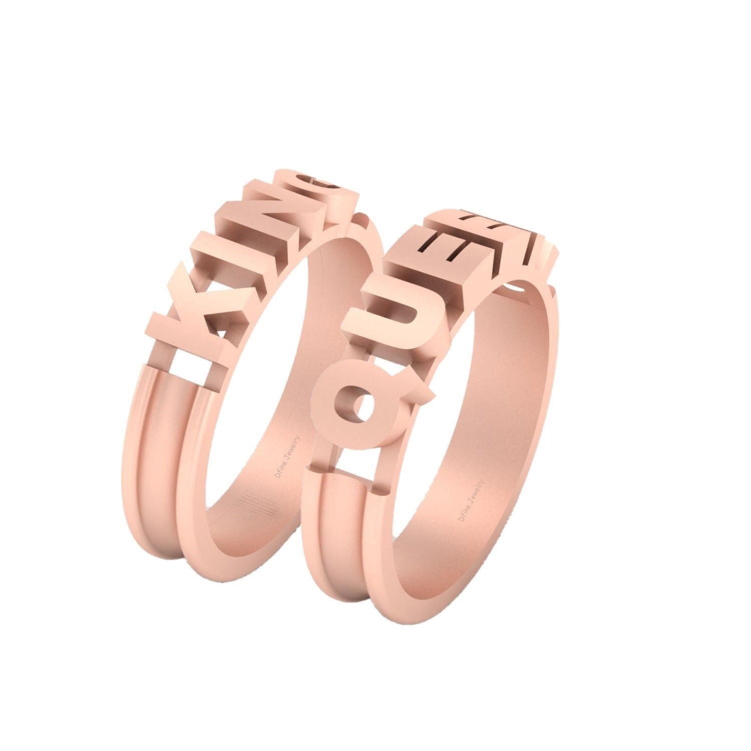 KING and QUEEN Wedding Bands