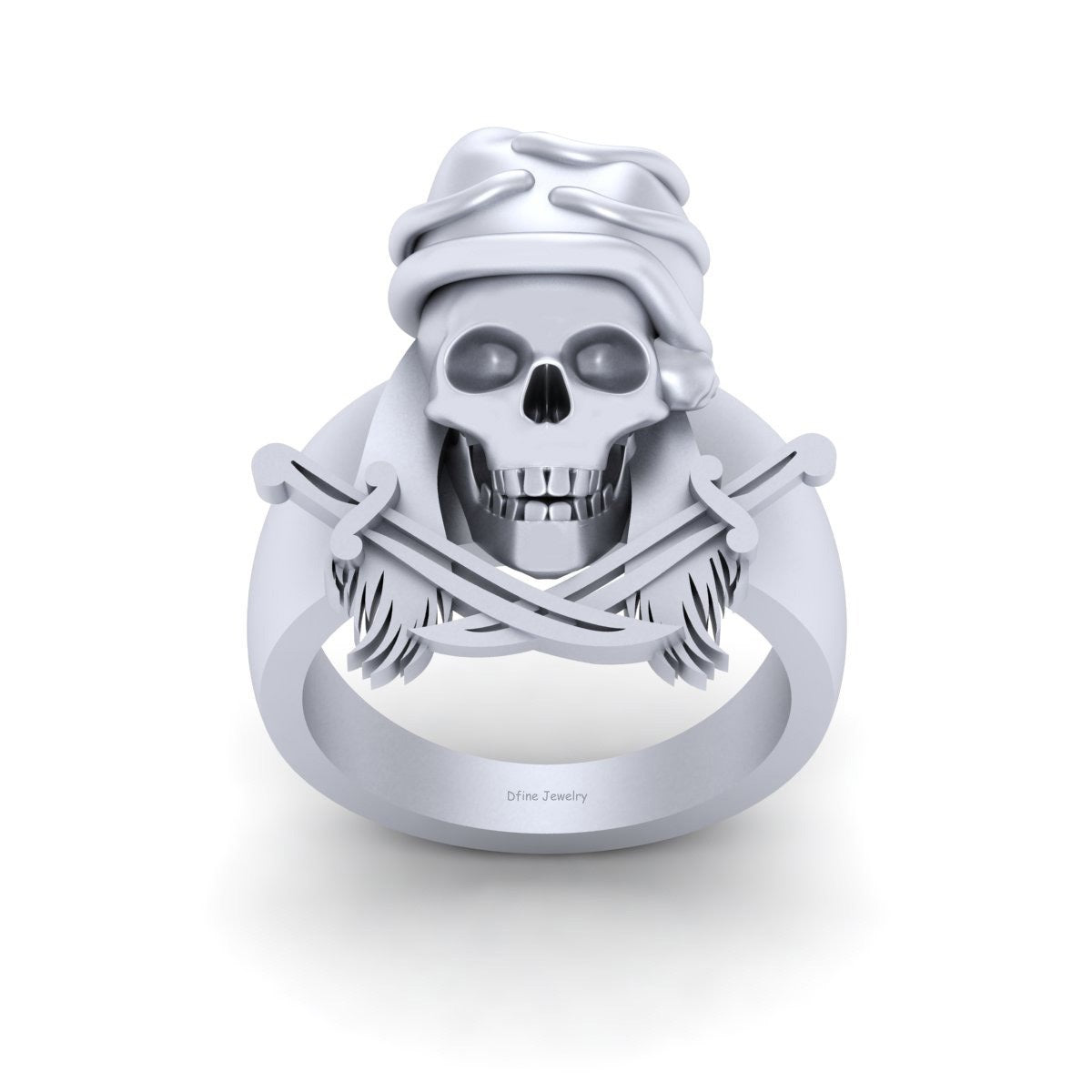 WARRIOR SKULL RING WITH SWORD