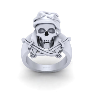 Warrior Skull Engagement Ring Sterling Silver Skull Ring Womens
