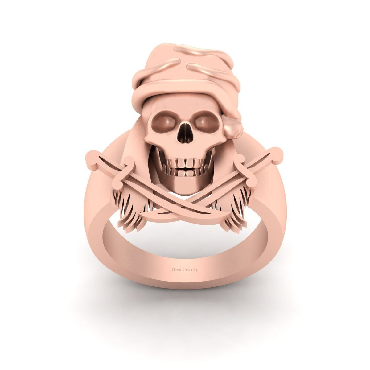 WARRIOR SKULL RING WITH SWORD