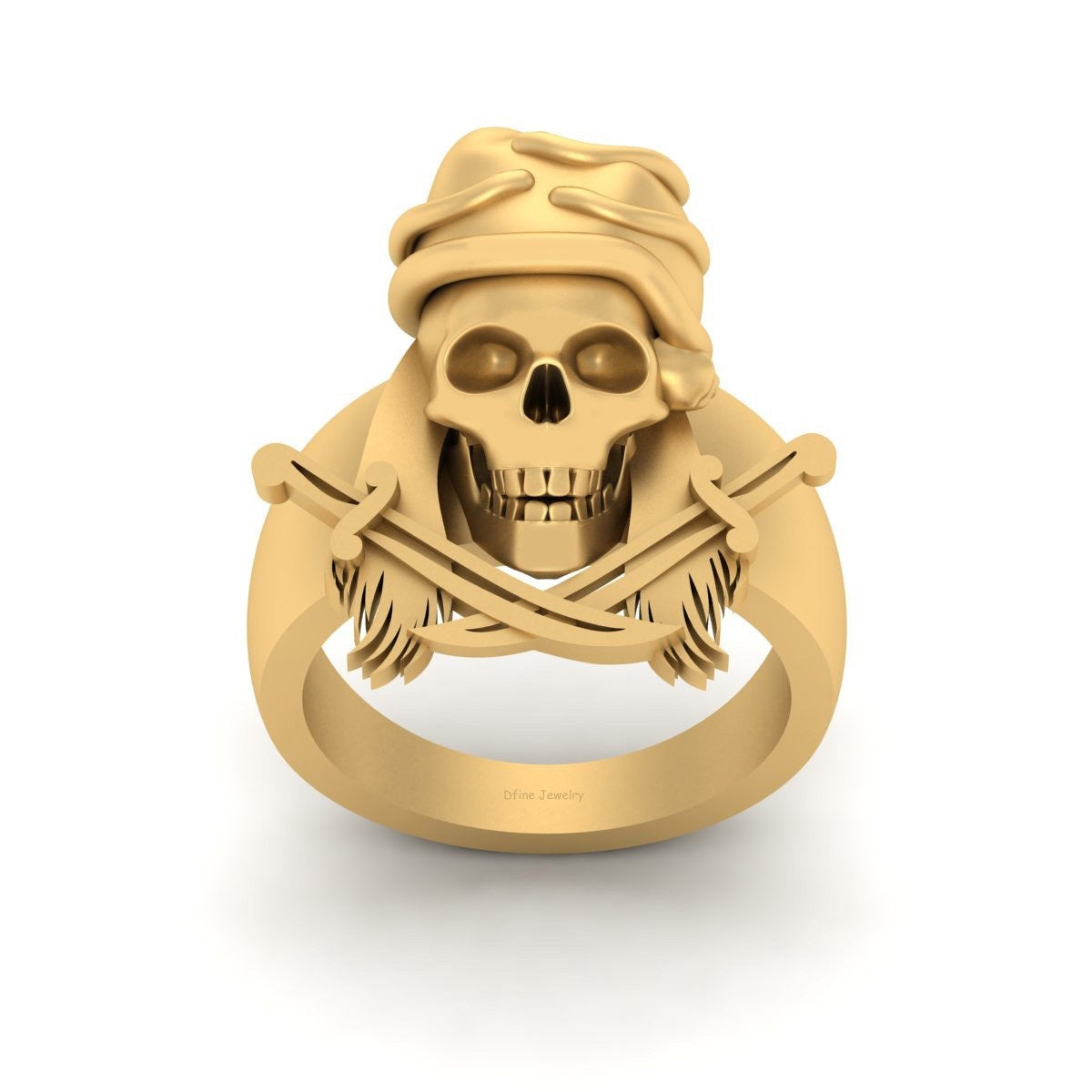 WARRIOR SKULL RING WITH SWORD
