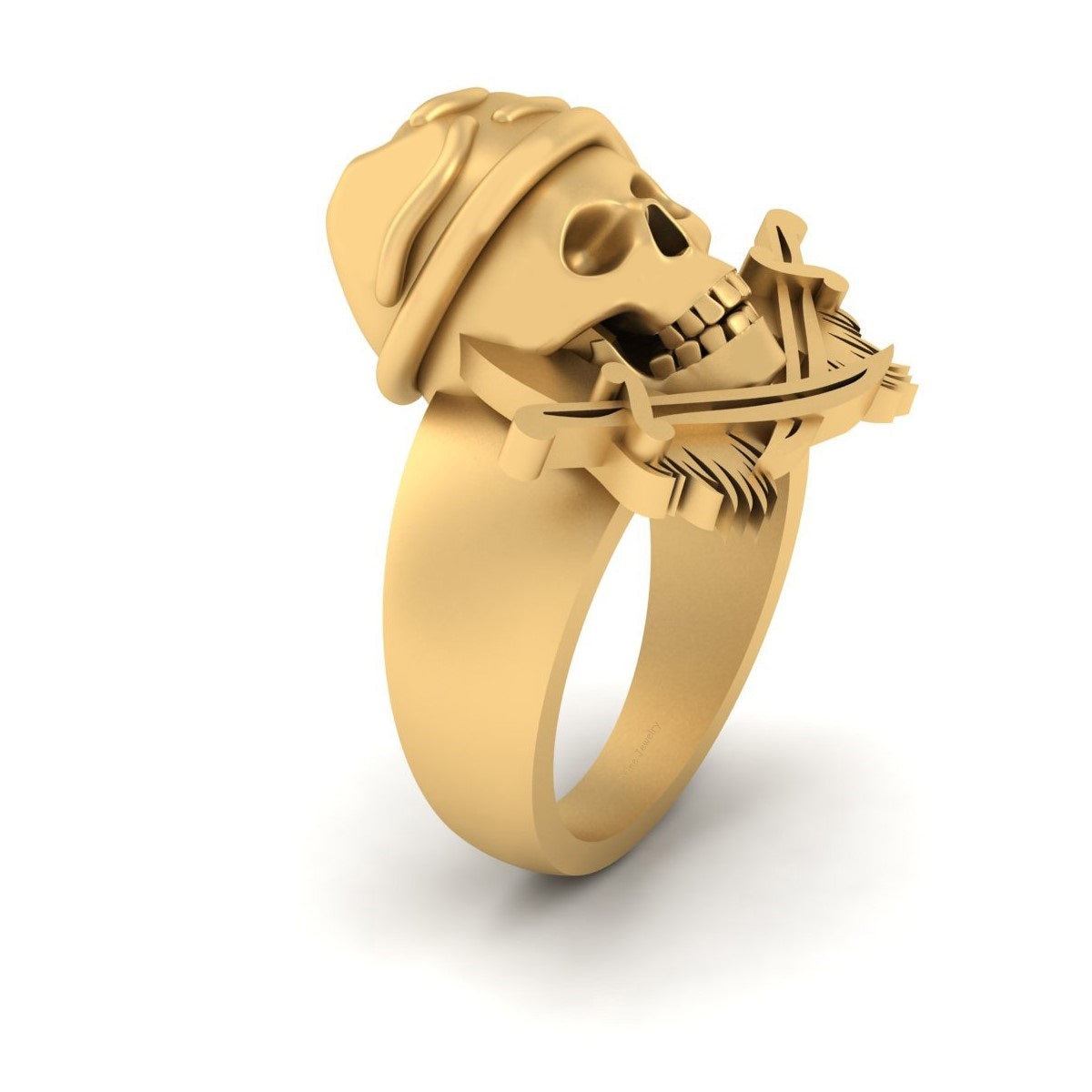 WARRIOR SKULL RING WITH SWORD