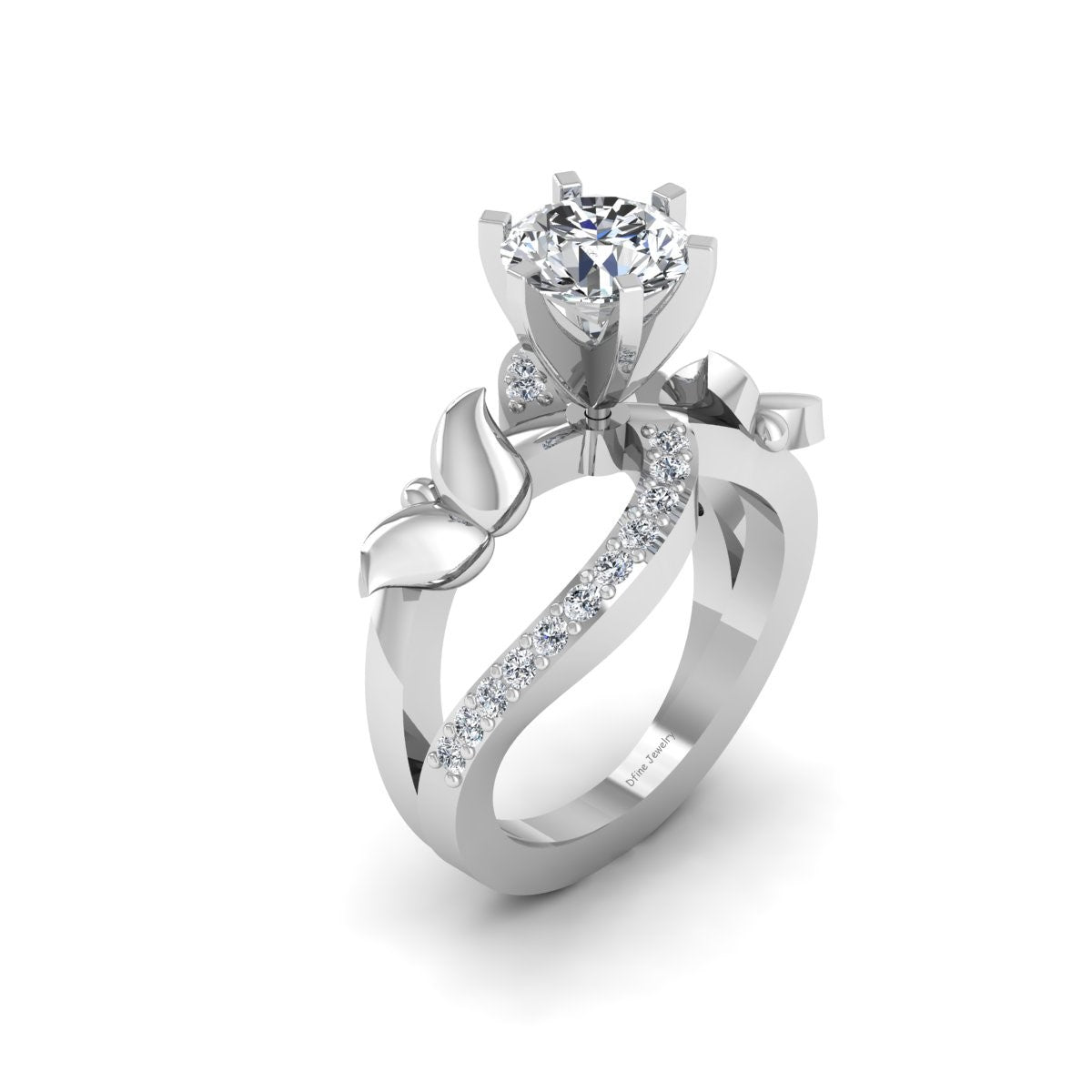 DIAMOND BUTTERFLY ENGAGEMENT RING