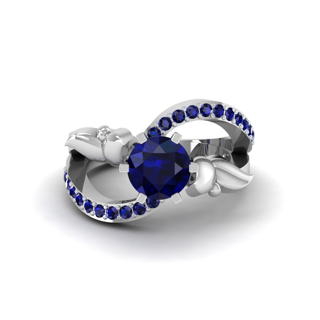 SAPPHIRE BUTTERFLY ENGAGEMENT RING