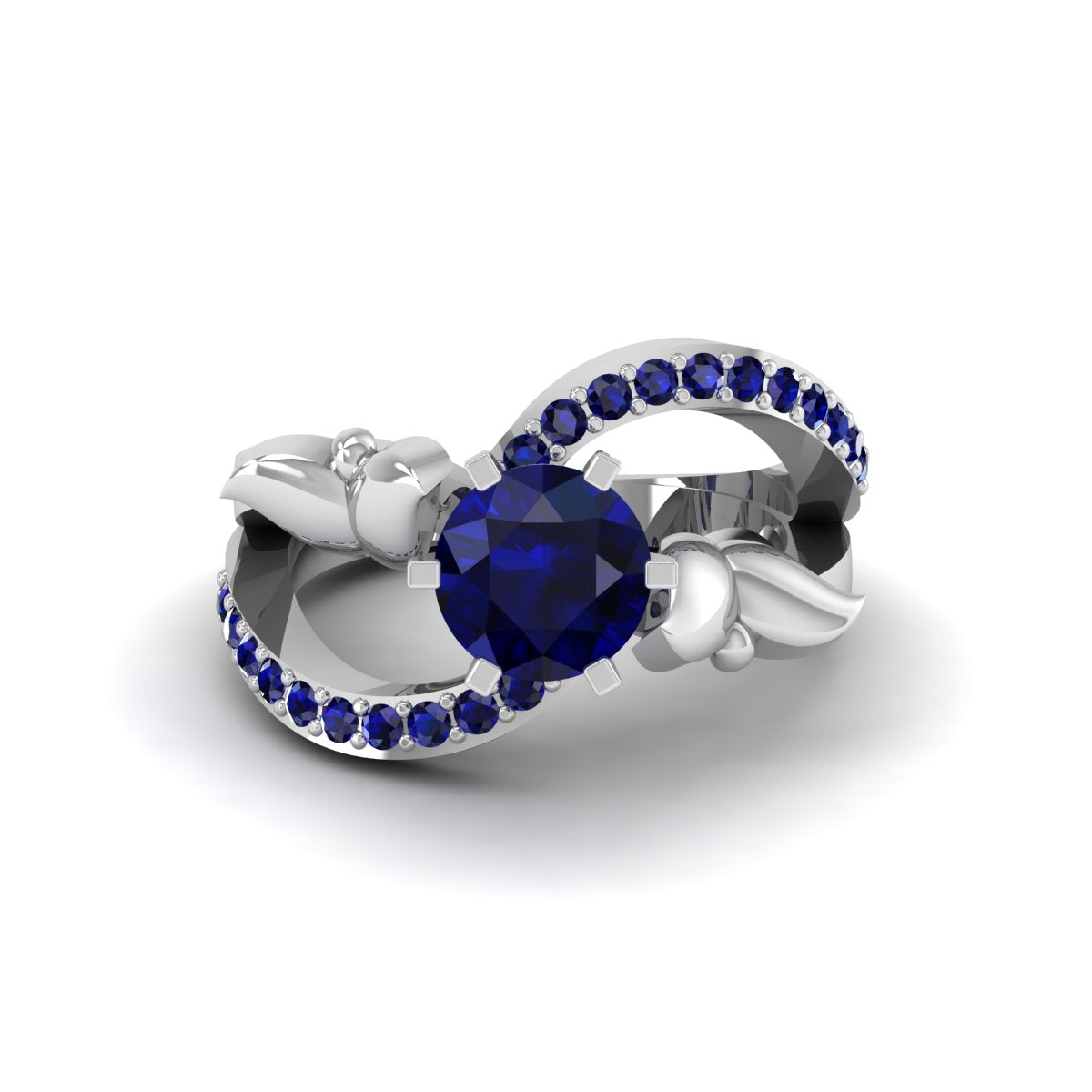 SAPPHIRE BUTTERFLY ENGAGEMENT RING