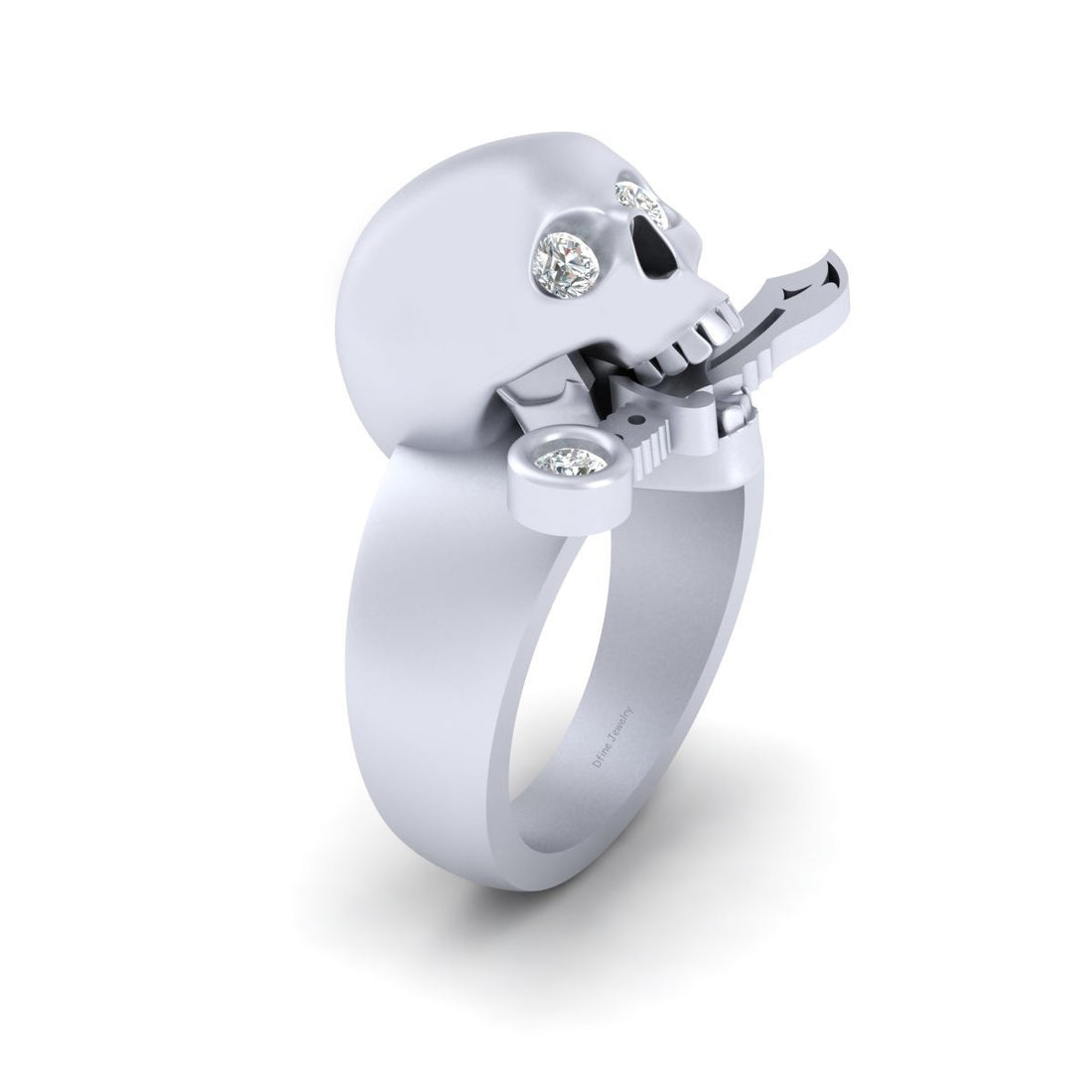 Dagger Skull Engagement Ring