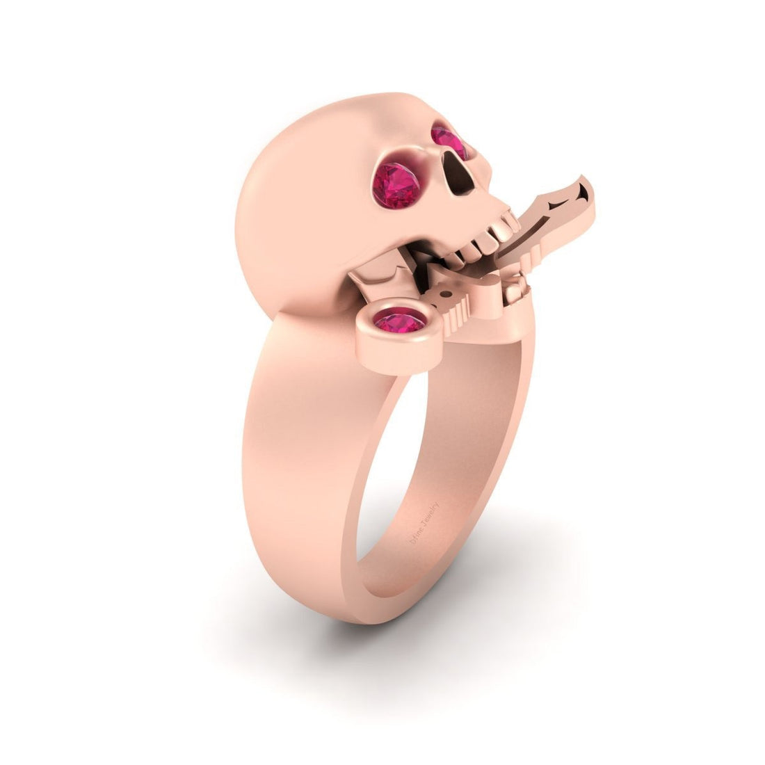 SKULL ENGAGEMENT RING WITH DAGGER
