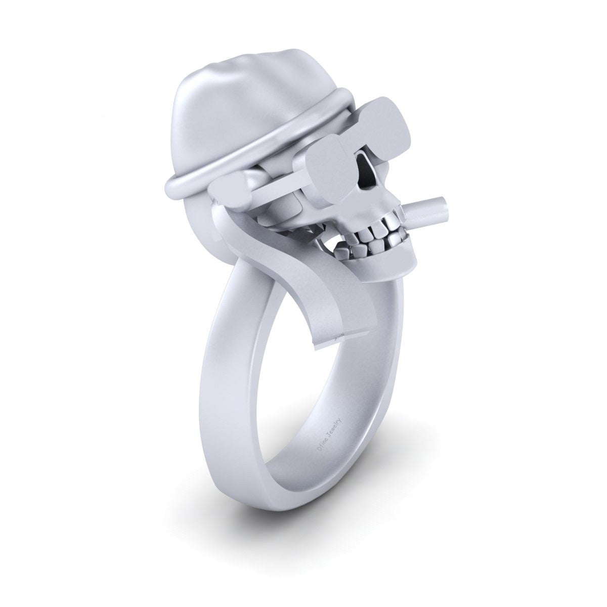GANGSTER SKULL ENGAGEMENT RING