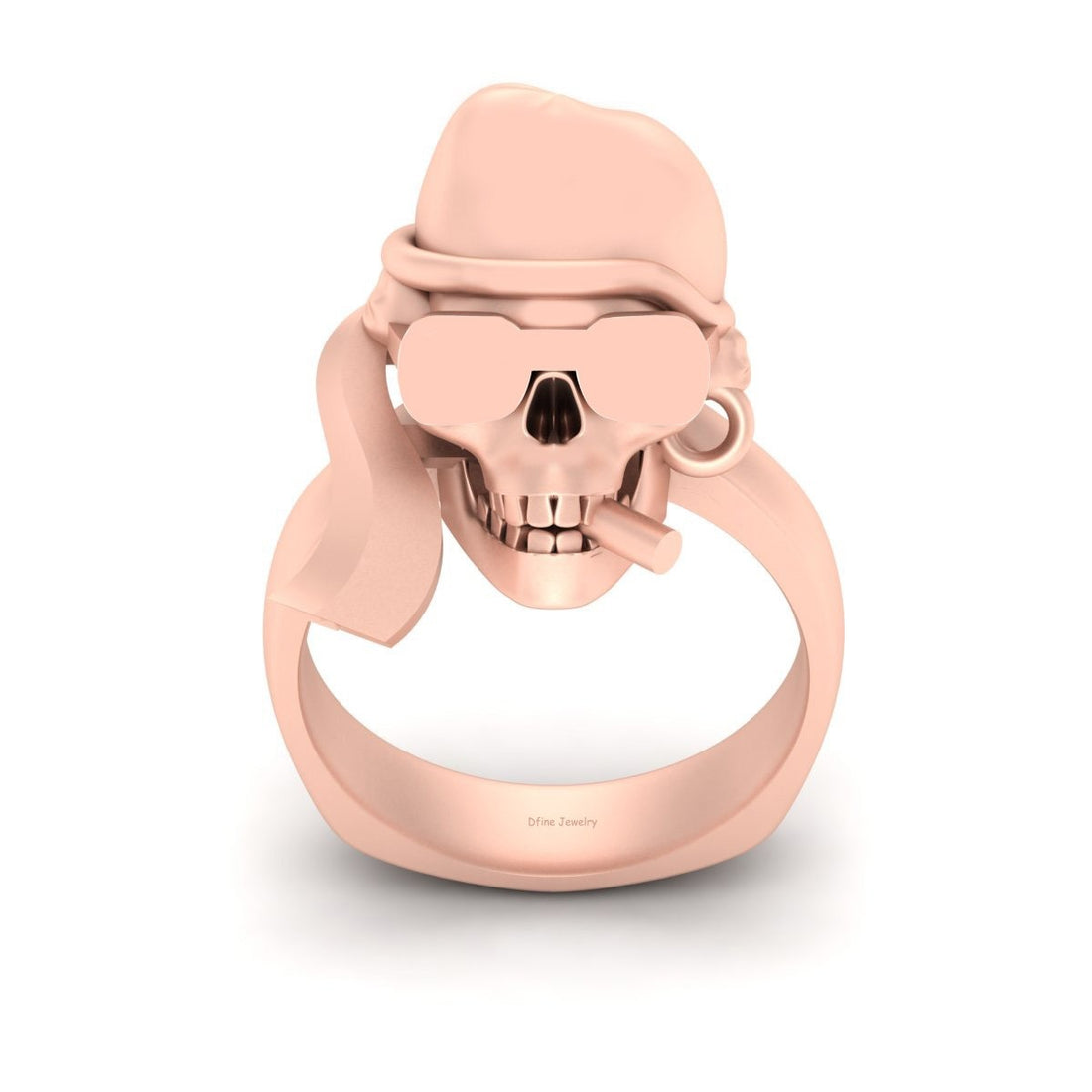 GANGSTER SKULL ENGAGEMENT RING