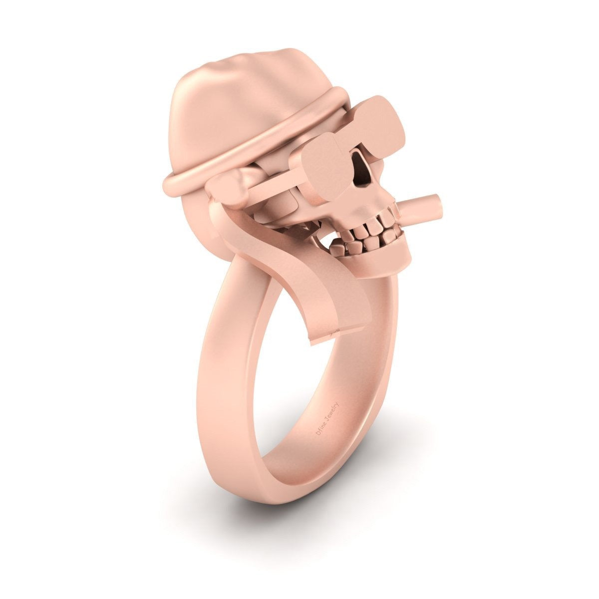 GANGSTER SKULL ENGAGEMENT RING