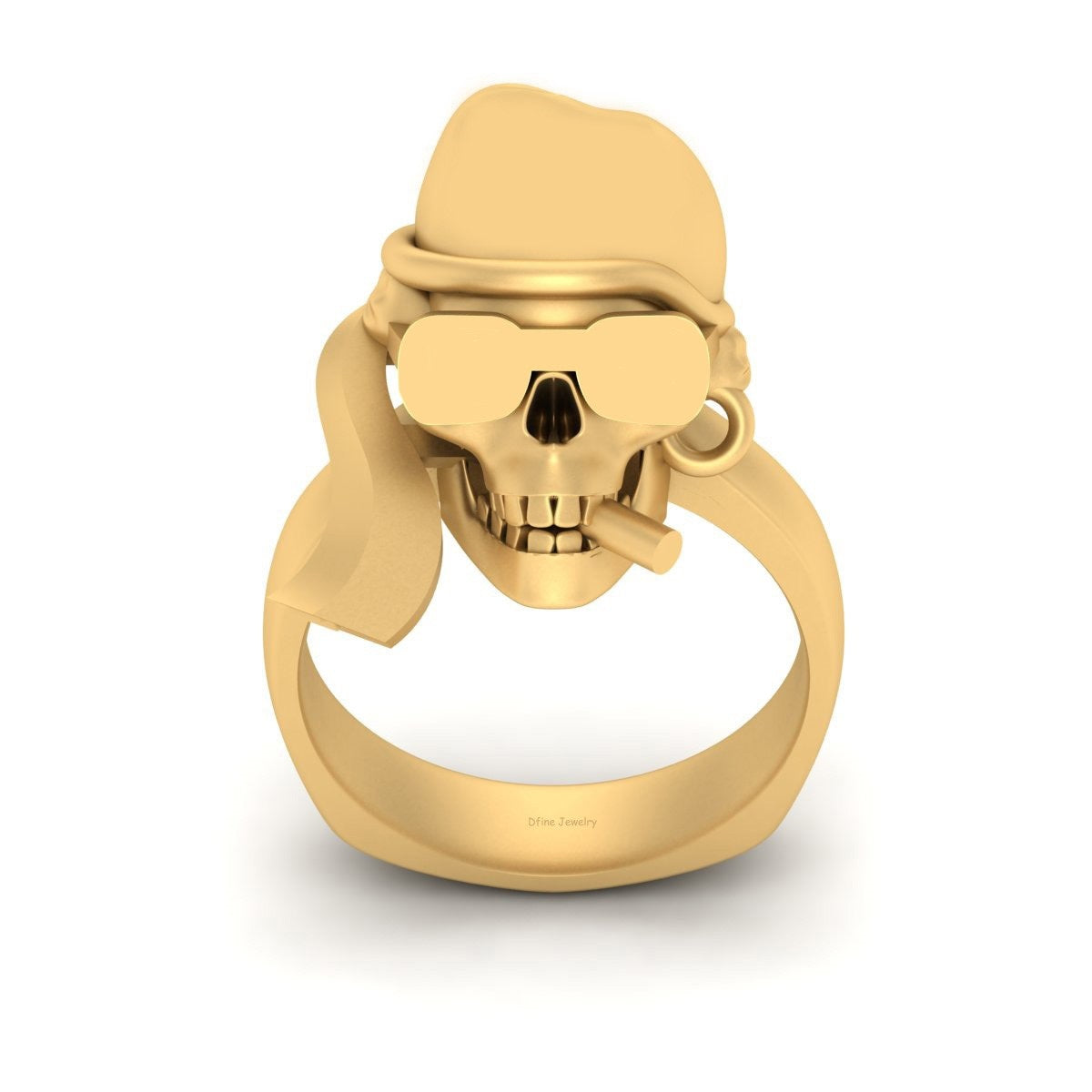 GANGSTER SKULL ENGAGEMENT RING
