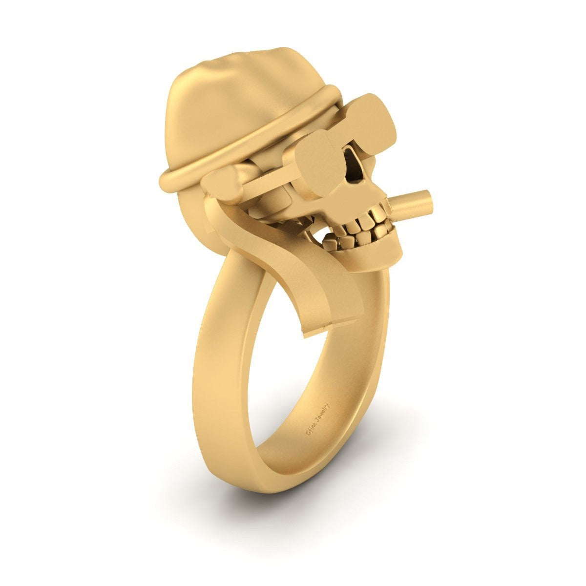 GANGSTER SKULL ENGAGEMENT RING
