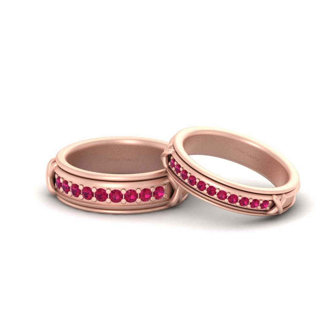 Ruby Matching Promise Bands