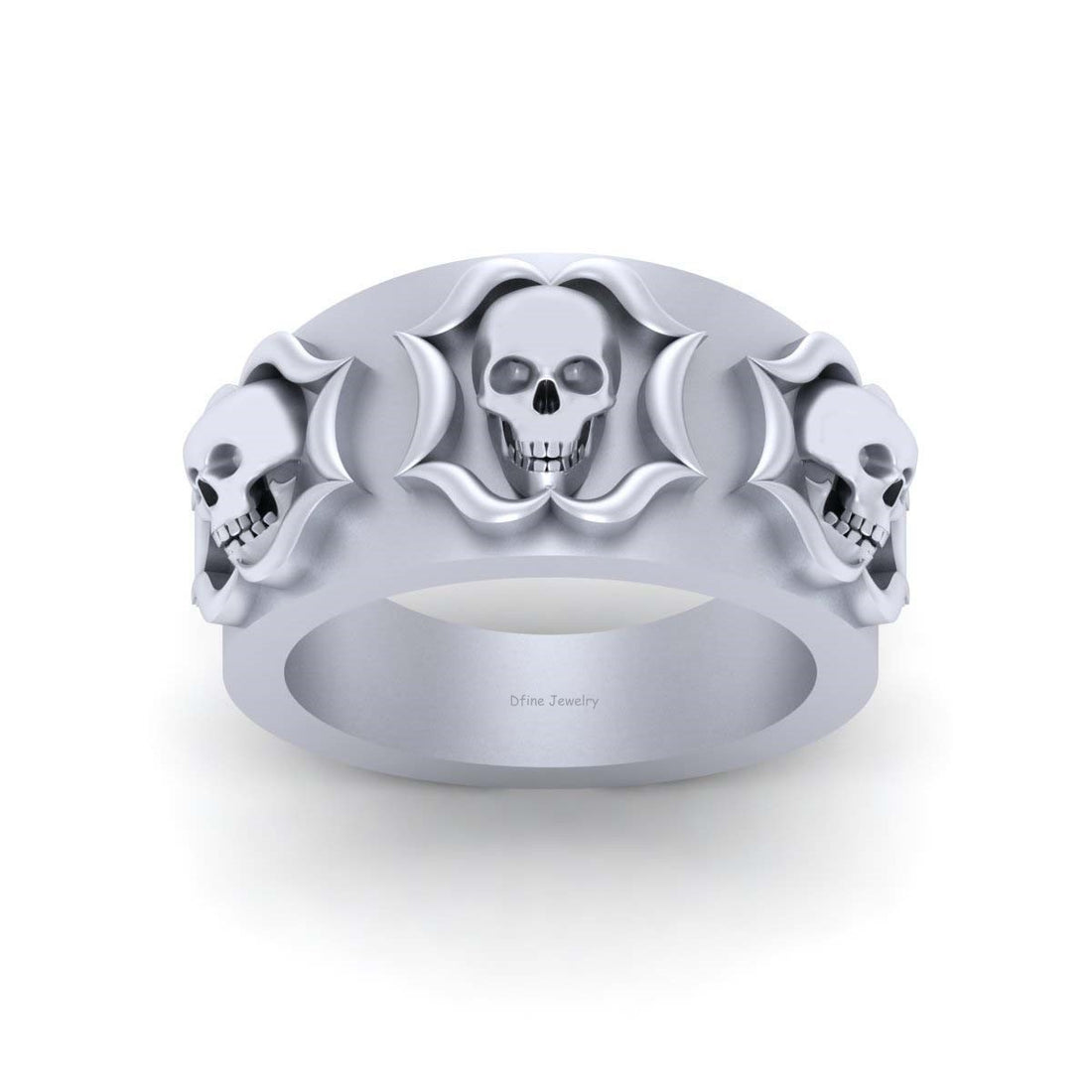DESIGNER SKULL WEDDING BAND