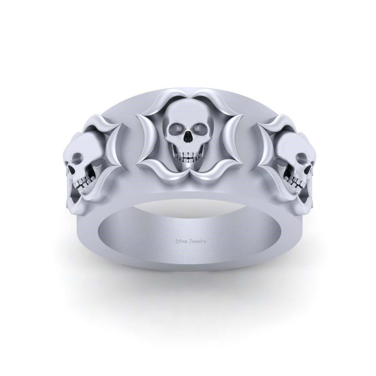 DESIGNER SKULL WEDDING BAND
