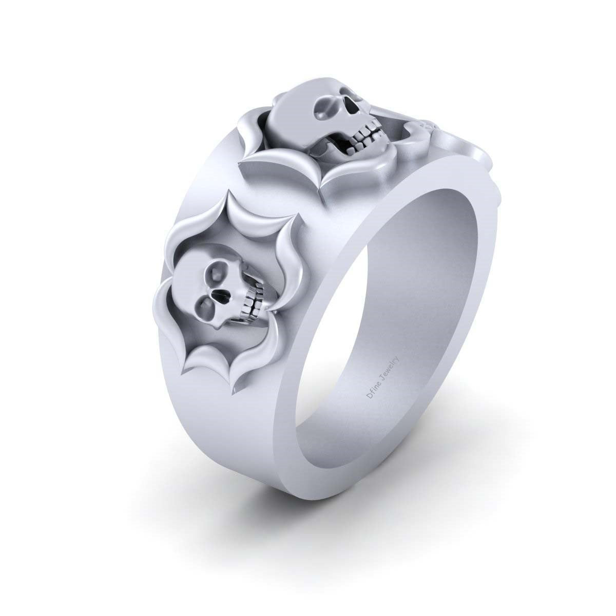 DESIGNER SKULL WEDDING BAND
