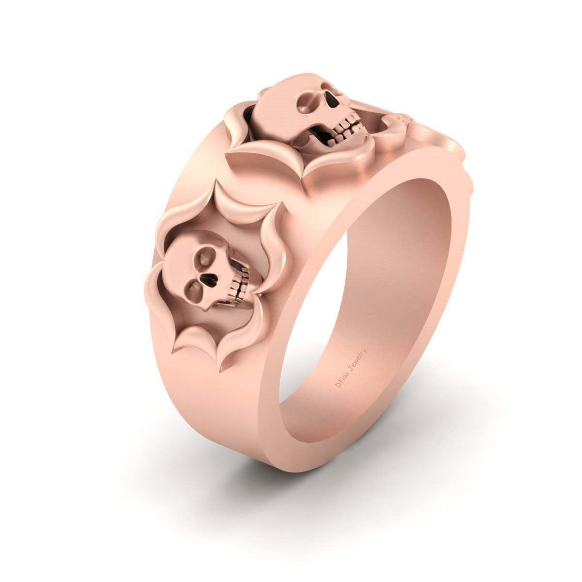 DESIGNER SKULL WEDDING BAND