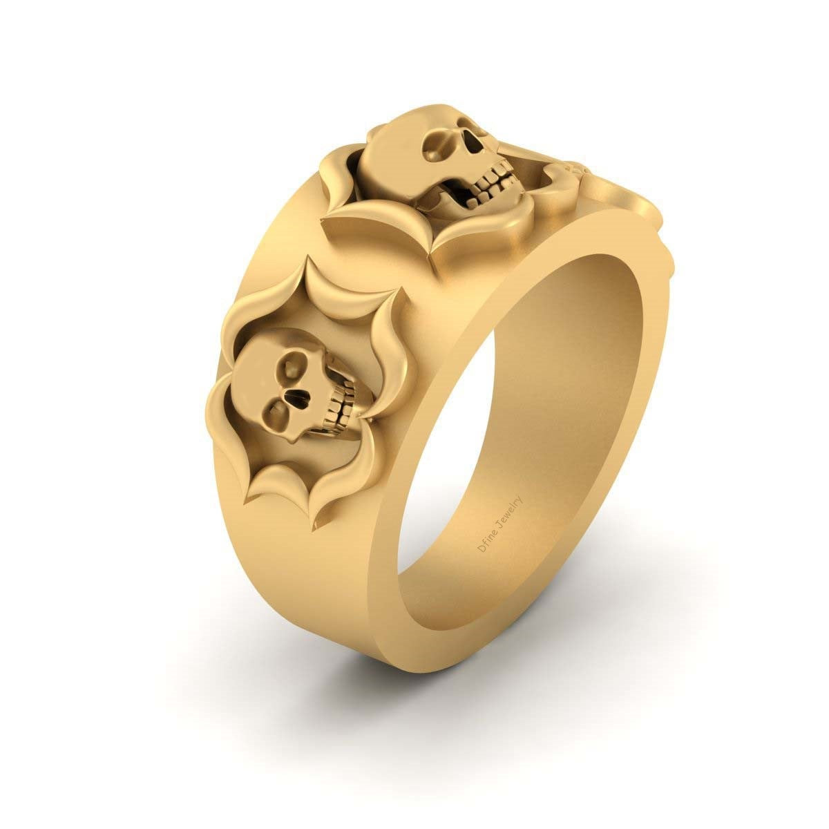 DESIGNER SKULL WEDDING BAND