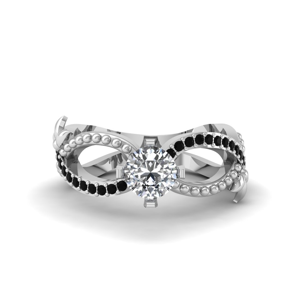 FLORAL MOISSANITE ENGAGEMENT RING