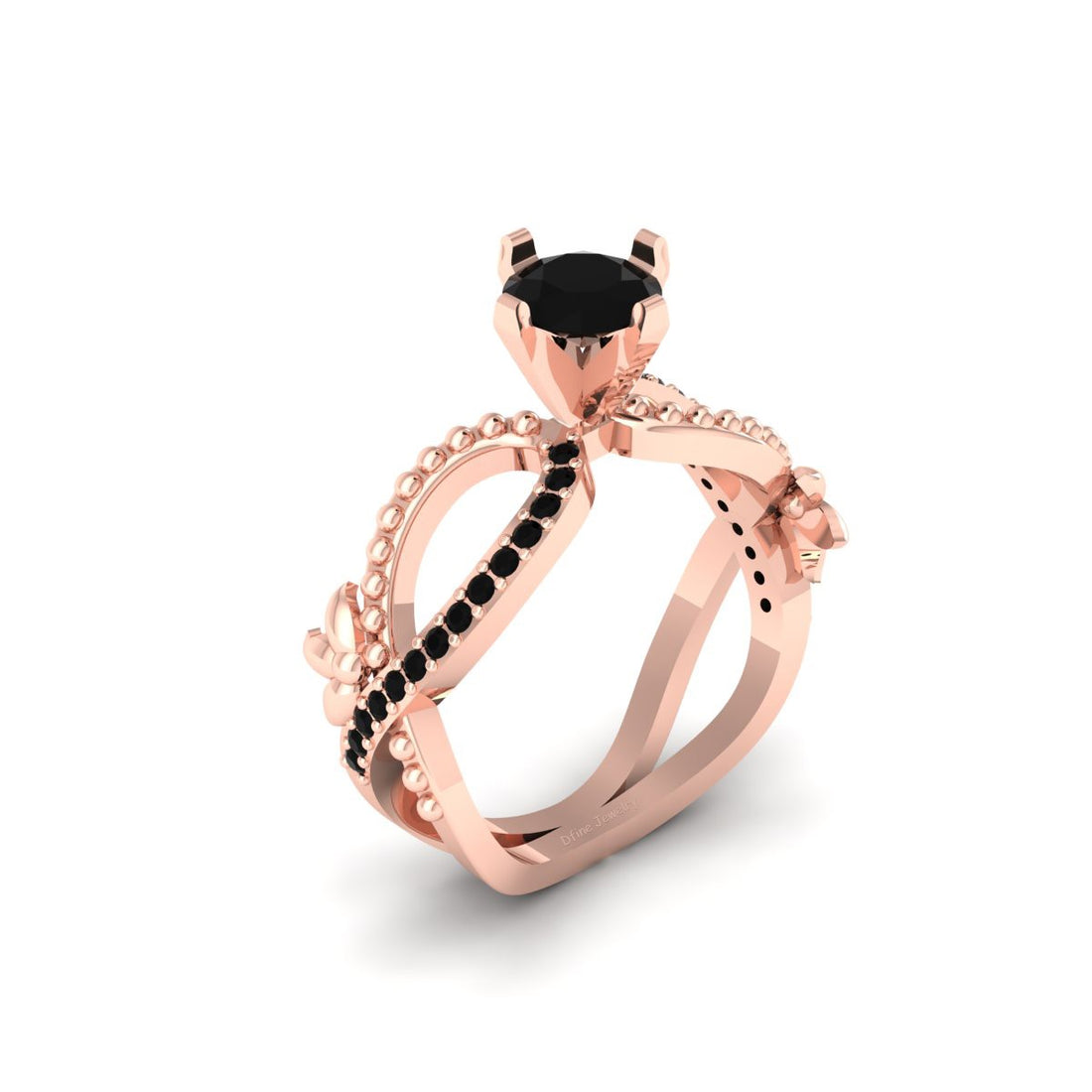 FLORAL INFINITY ENGAGEMENT RING