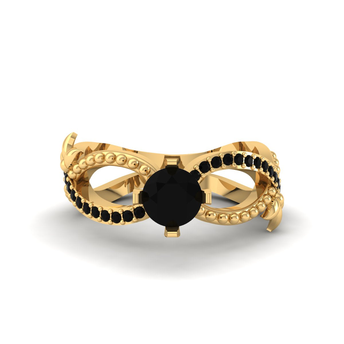 FLORAL INFINITY ENGAGEMENT RING