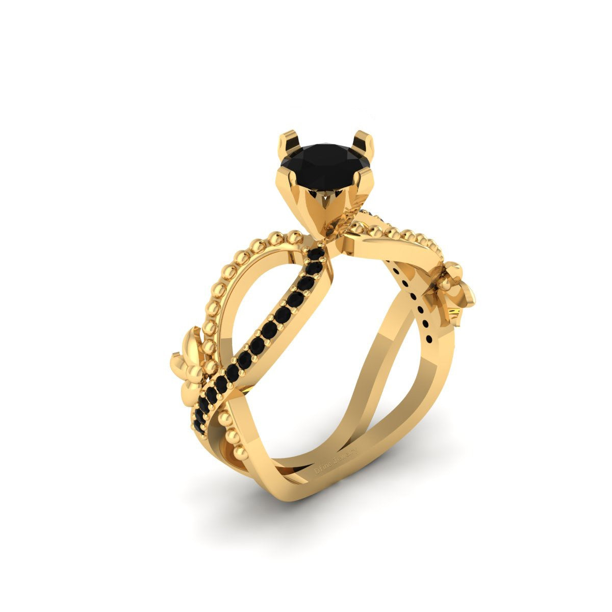 FLORAL INFINITY ENGAGEMENT RING