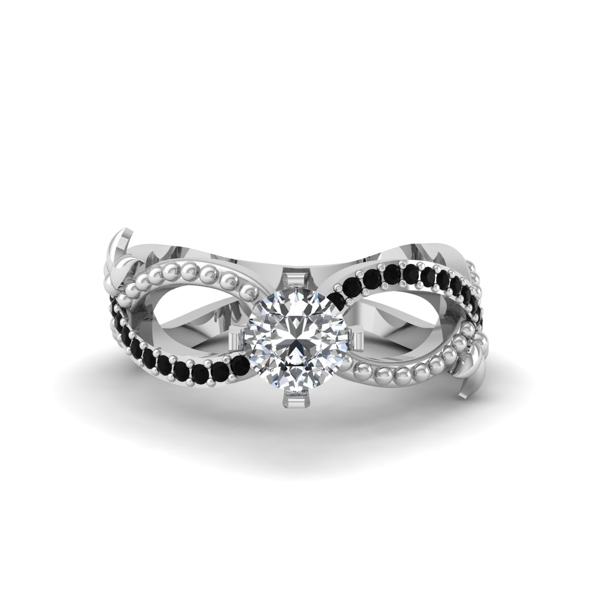 FLORAL ART NOUVEAU WEDDING RING