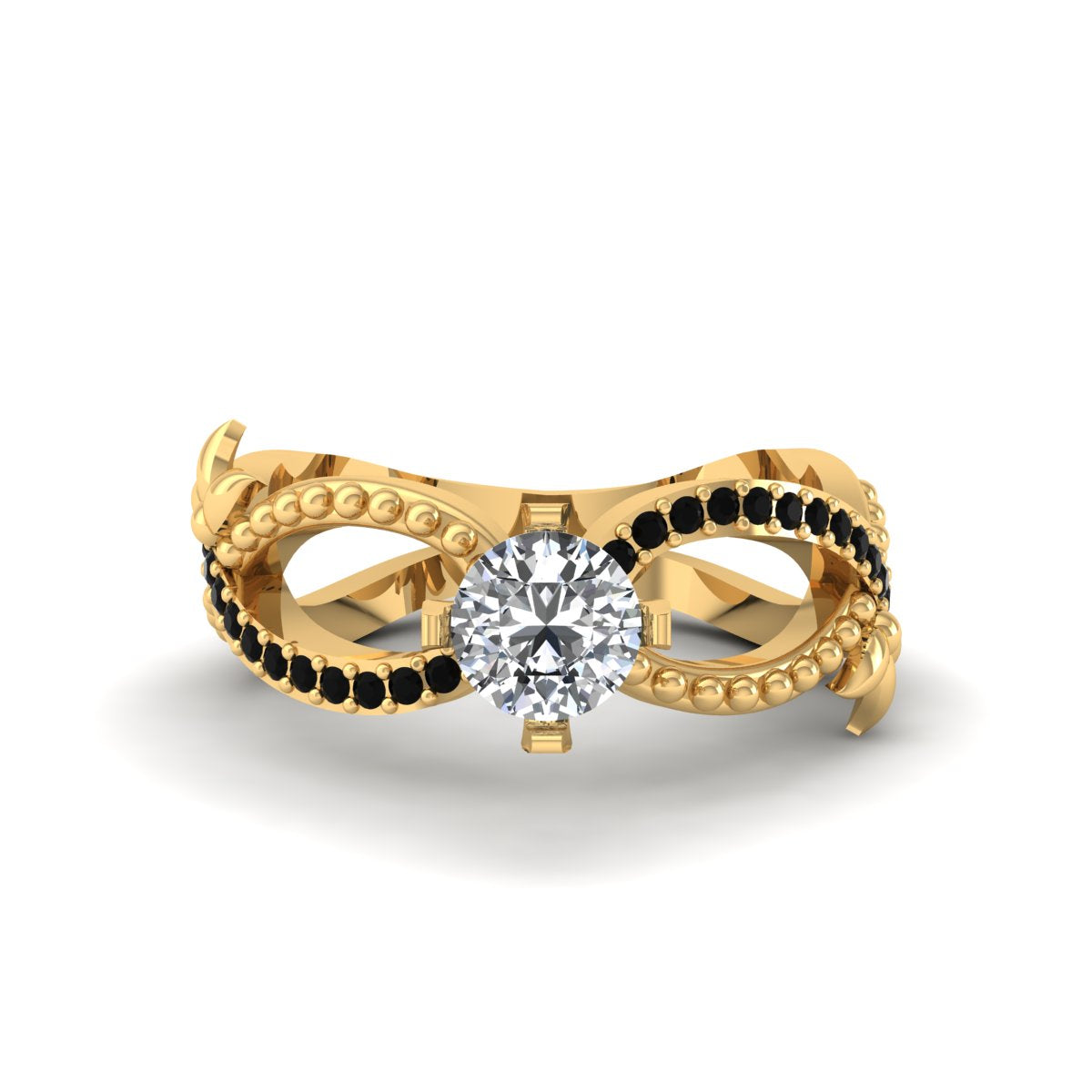 FLORAL ART NOUVEAU WEDDING RING