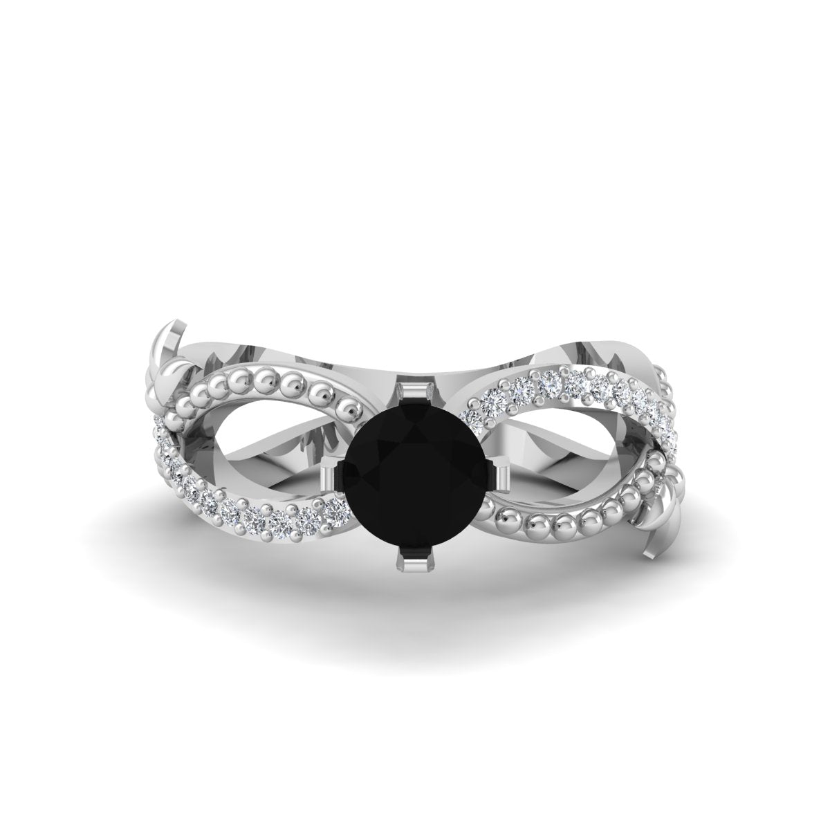 FLOWER PETAL INFINITY ENGAGEMENT RING