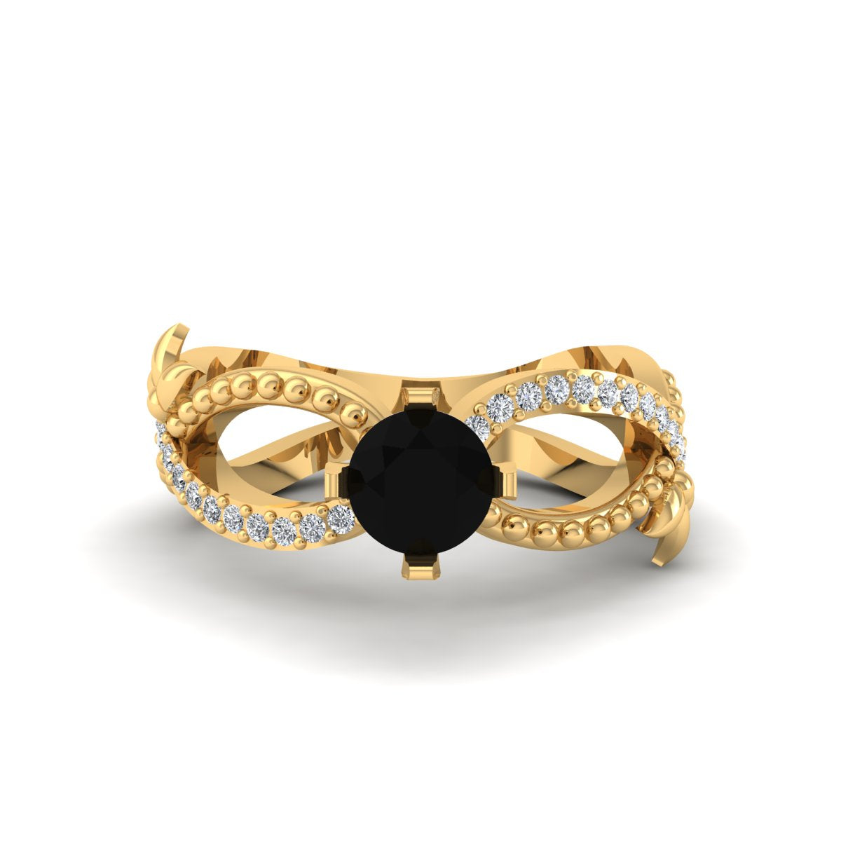 FLOWER PETAL INFINITY ENGAGEMENT RING