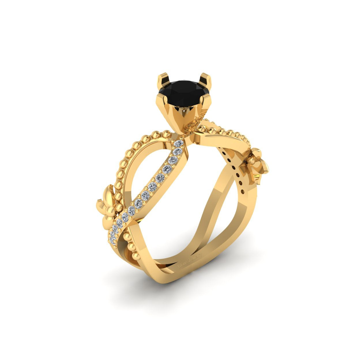 FLOWER PETAL INFINITY ENGAGEMENT RING