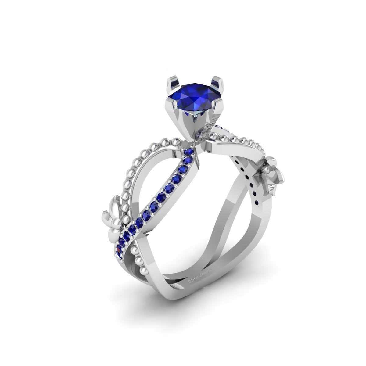 SAPPHIRE INFINITY ENGAGEMENT RING