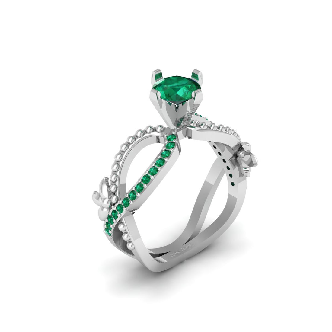 EMERALD ENGAGEMENT RING FOR HER