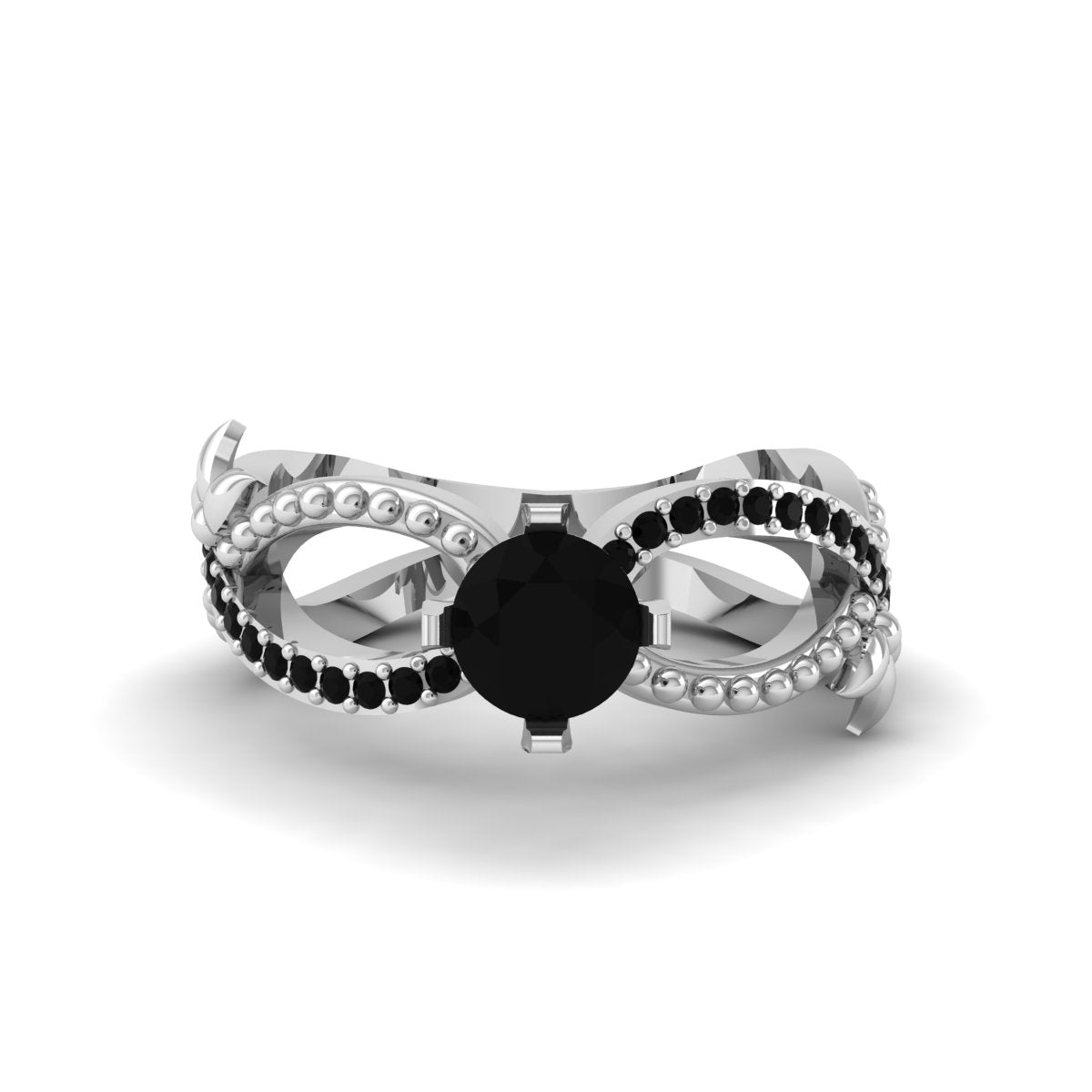 FLORAL INFINITY ENGAGEMENT RING