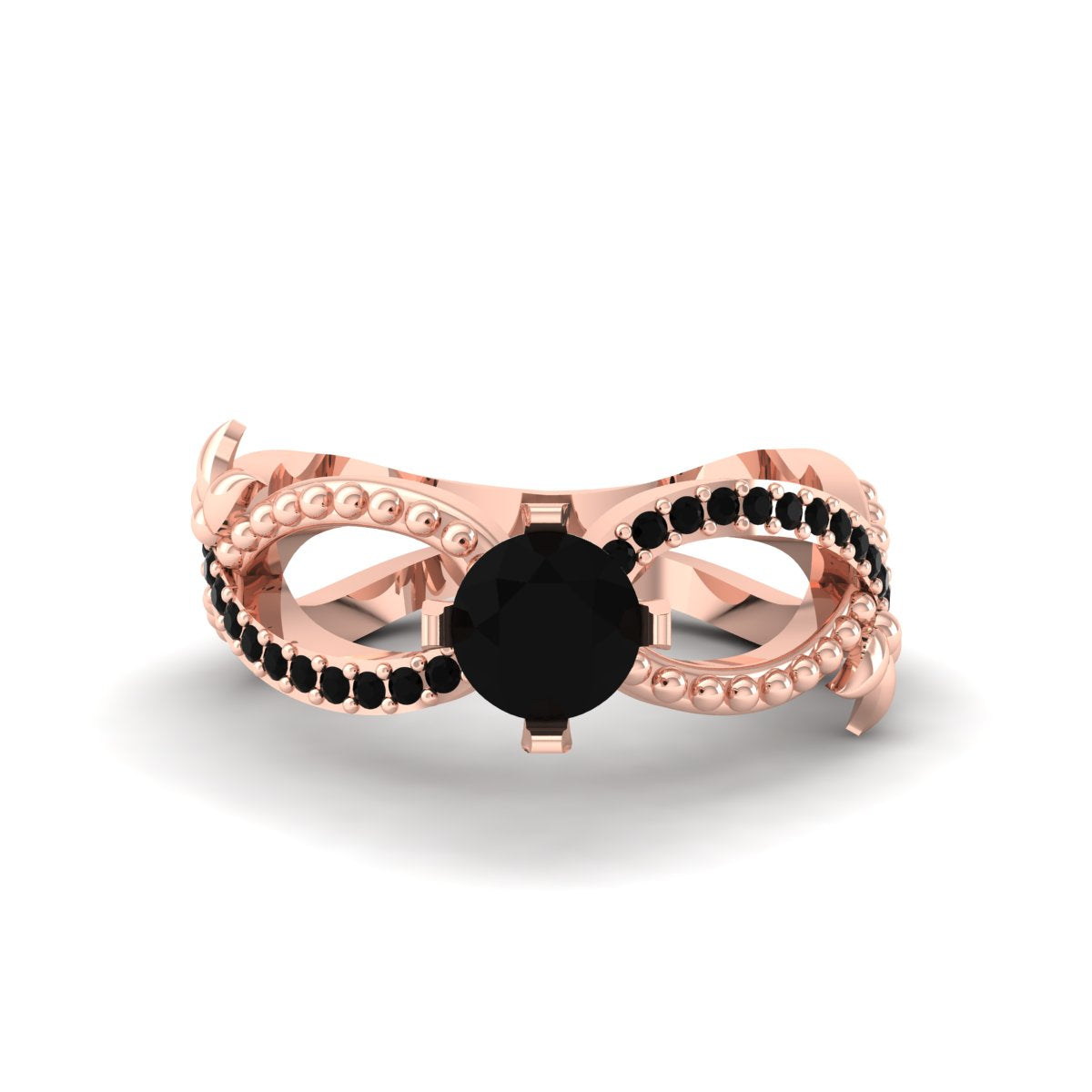 FLORAL INFINITY ENGAGEMENT RING