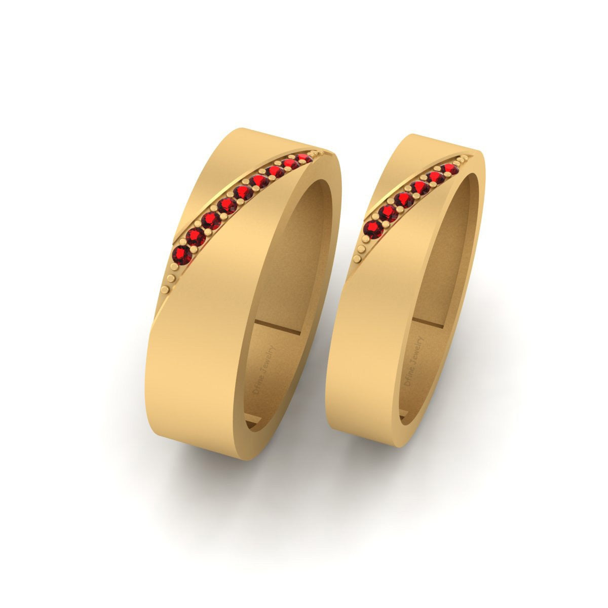 Gold Anniversary Bands Couple