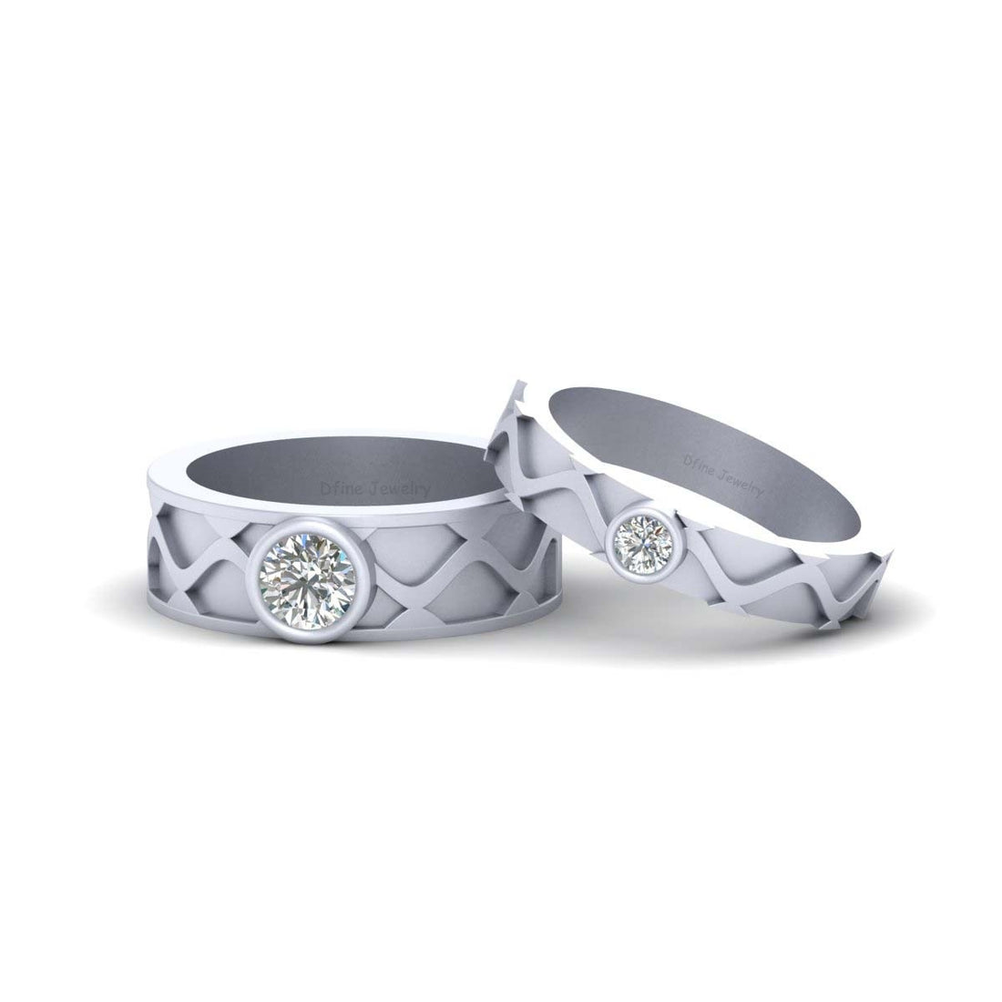 Solitaire Diamond Wedding Bands