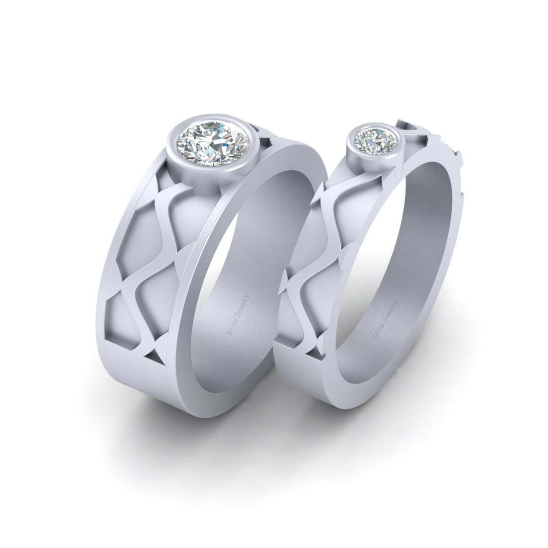 Solitaire Diamond Wedding Bands