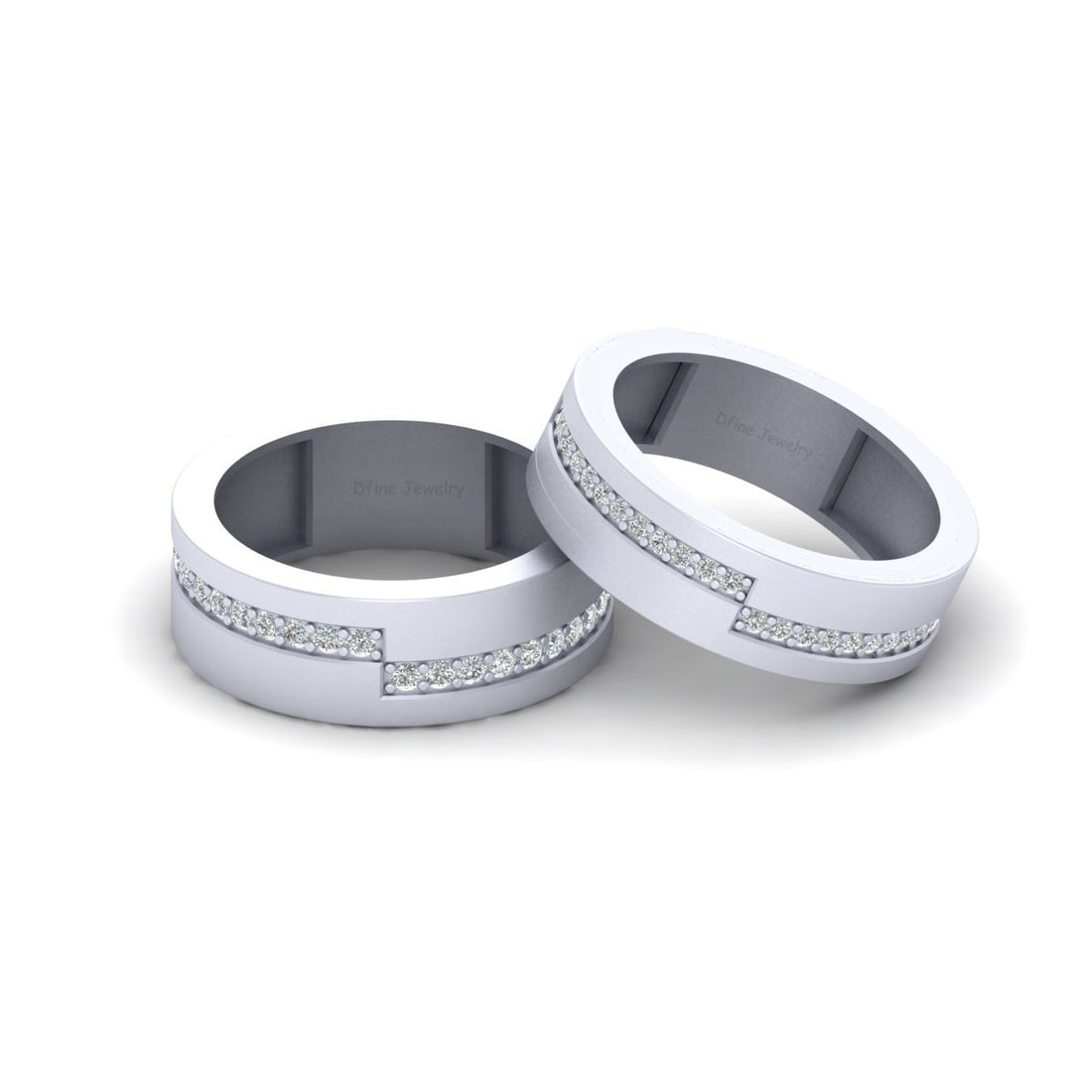 0.45TCW Diamond Wedding Bands