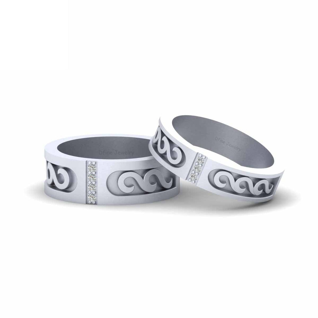 Diamond Wedding Bands Set