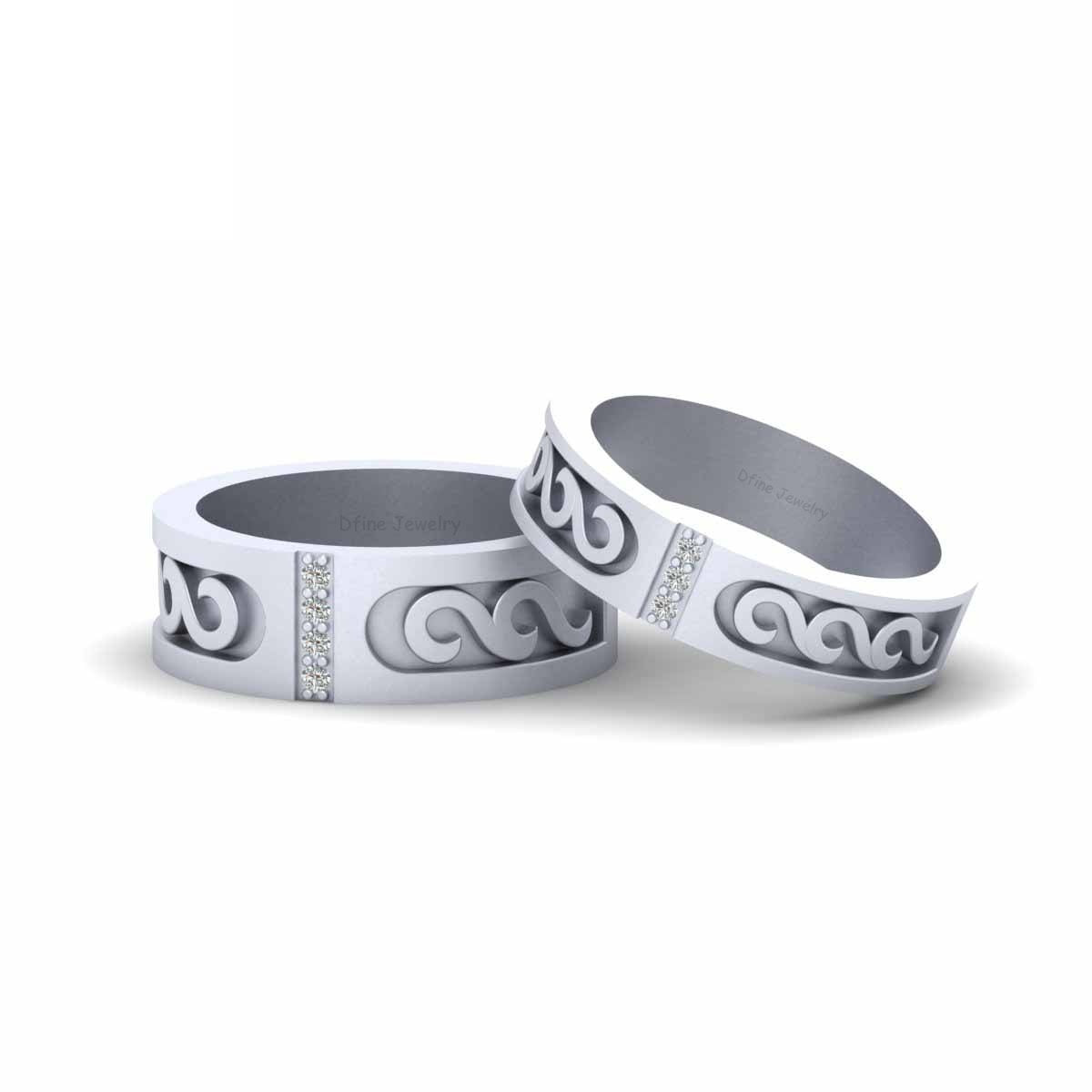 Diamond Wedding Bands Set