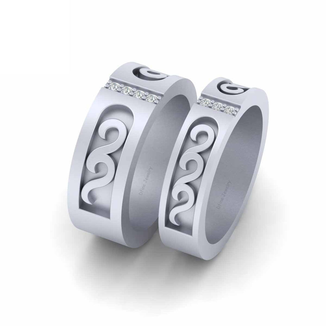 Diamond Wedding Bands Set