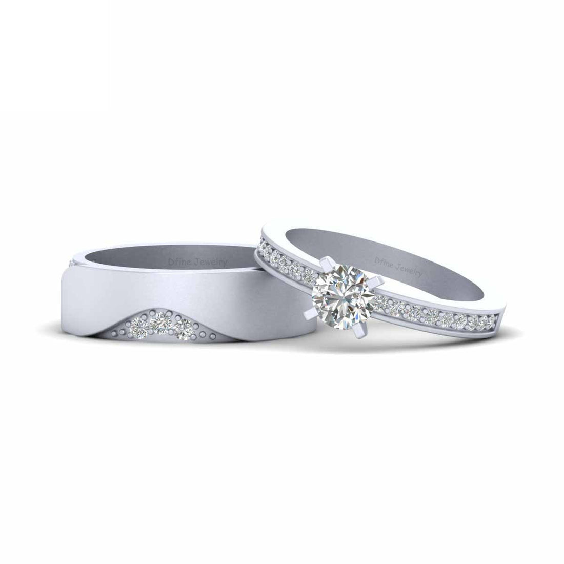 His and Her Promise Ring Set