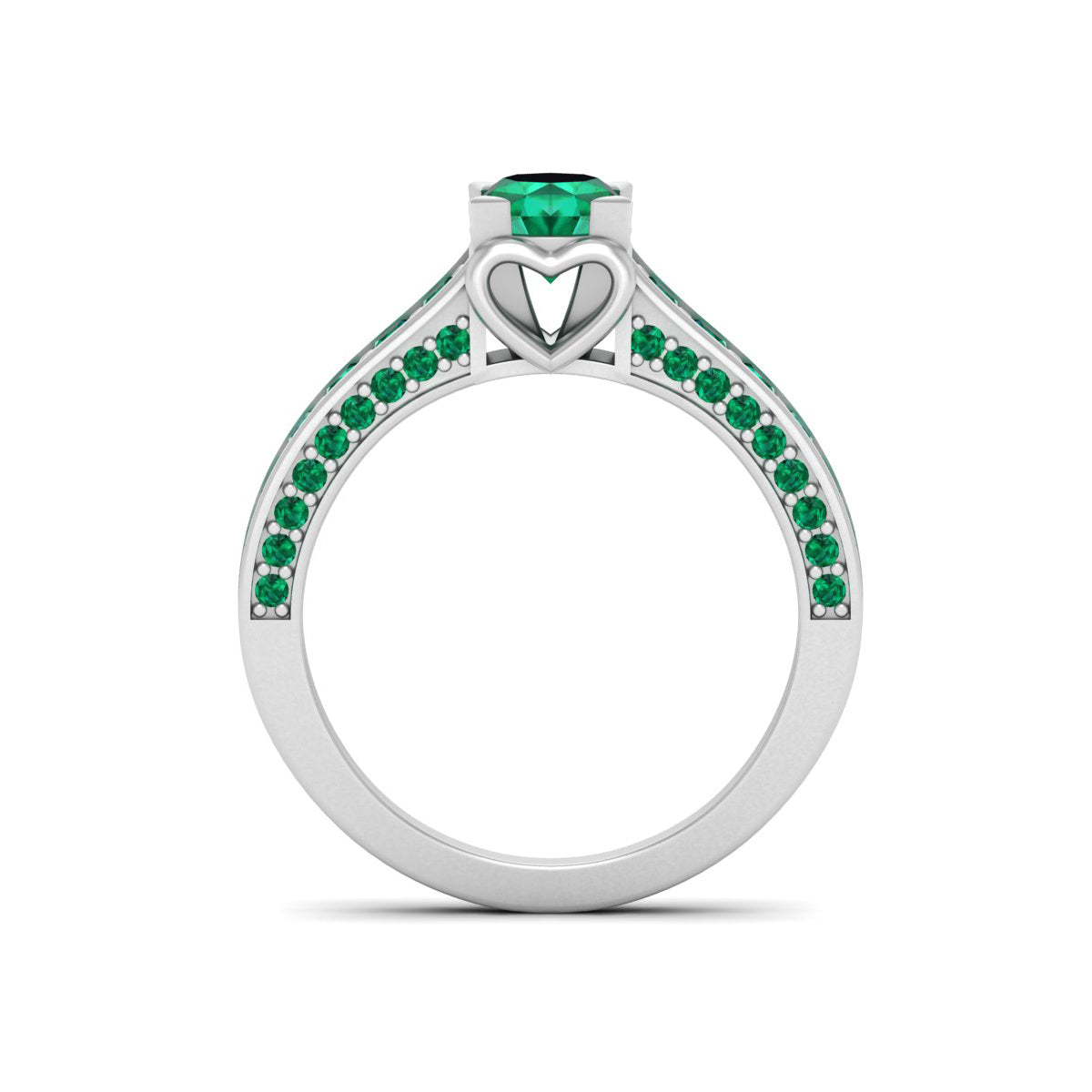 EMERALD WEDDING RING FOR HER
