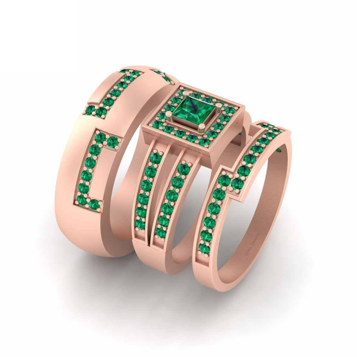 His and Her Wedding Rings Set