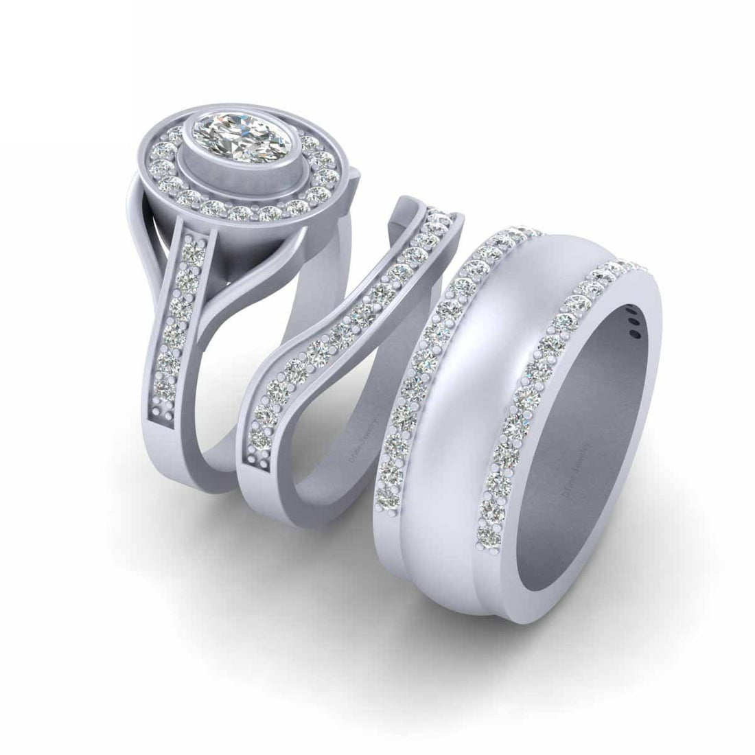Diamond Wedding Rings Set