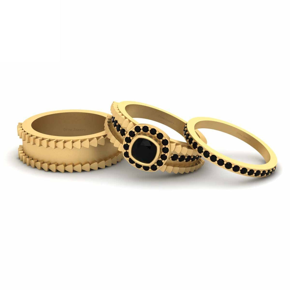 Gold Wedding Rings Set